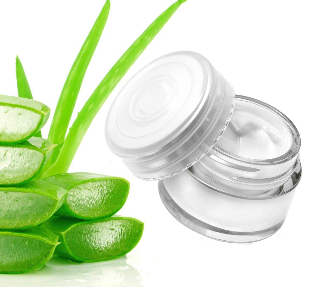 verified aloe vera face cream and plant